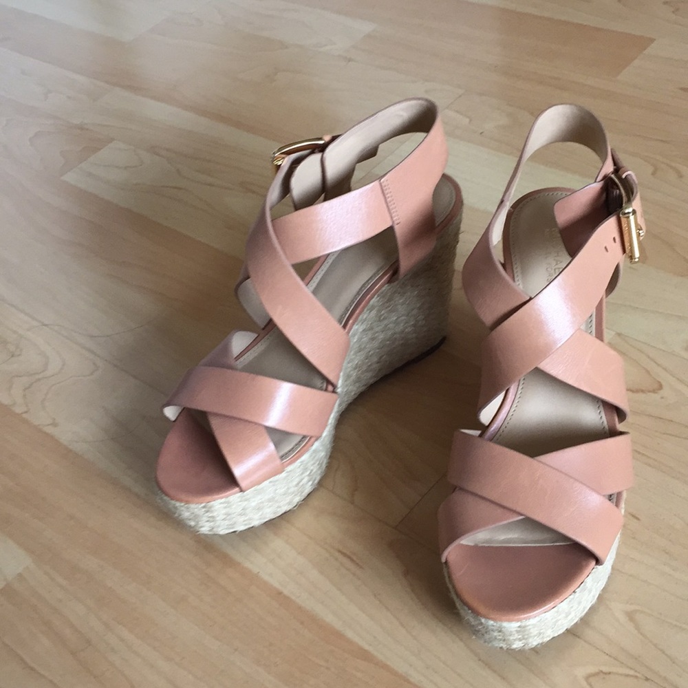 MK Platform espadrille strap sandals